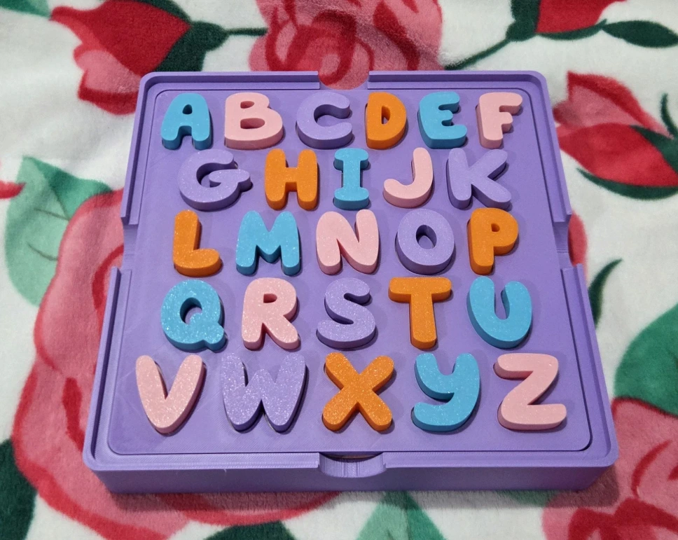 Letters and Numbers Learning Box (White, Black)